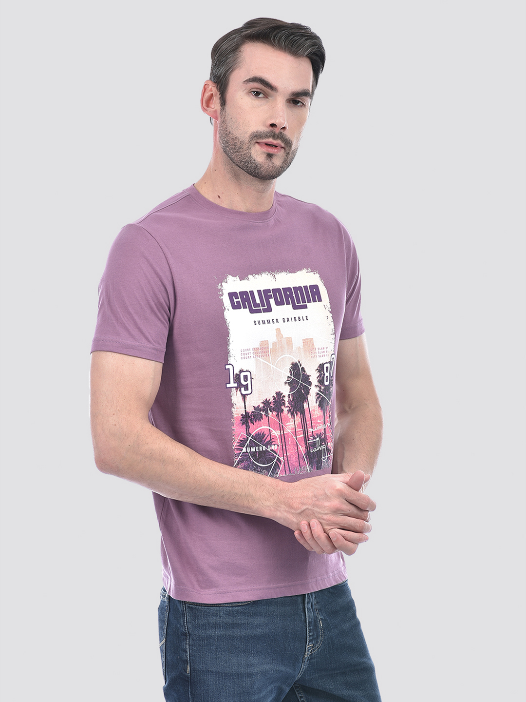 Numero Uno Men Graphic Print Purple T-Shirt